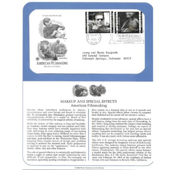 2003 Postal Commemorative Society First Day Individual Replacement Covers - Picture 1 of 1
